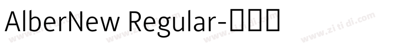 AlberNew Regular字体转换